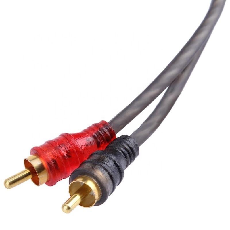 2-2 RCA Cable Manufacturers High Fidelity 2 Male to 2 Male RCA Car Stereo Amplifier Audio Cable Stereo Pure Copper Wire Line