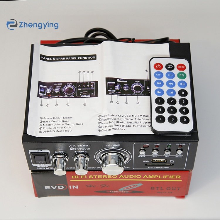 Foshang Zhengying AK-698BT BT 5.0 Wireless Hi-Fi Audio Power 12V Amplifier