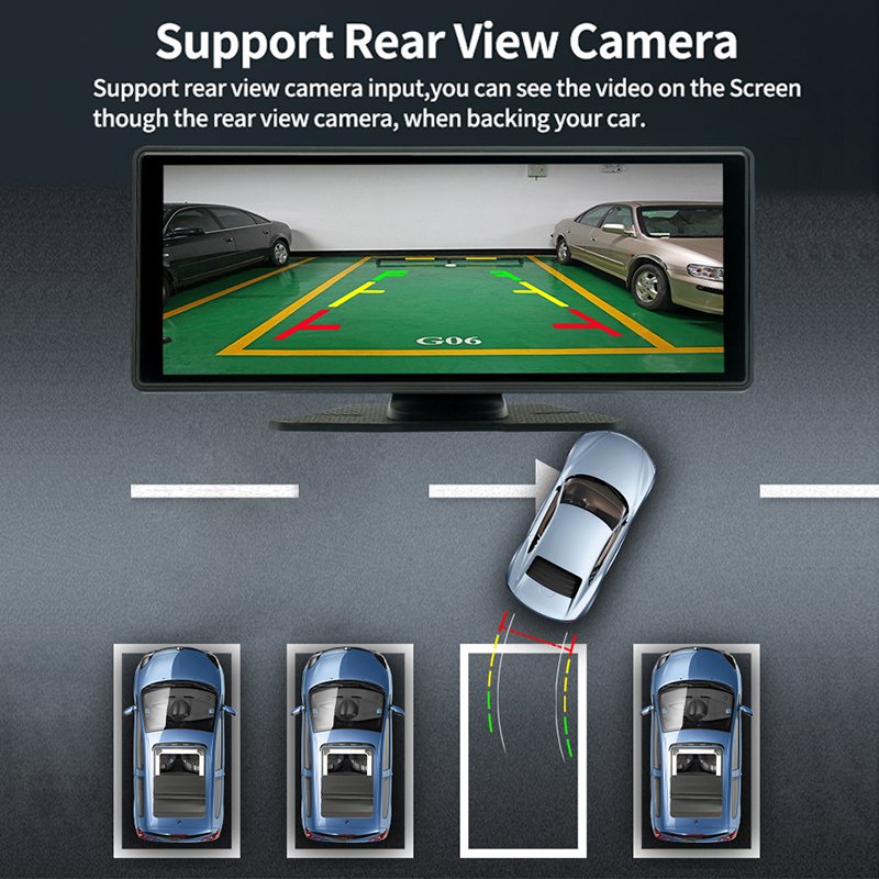Zmecar Autoradio Dash Cam Hd 1080p Wireless Carplay Car Support Camera Bt Fm Carplay Screen 10.26" Portable