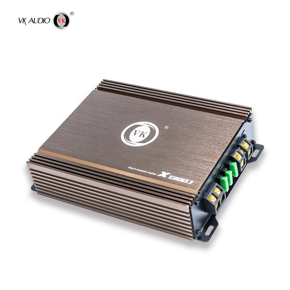 High Power Stereo Amplifier Black Car Amplifier 1300W Class D 1 Channel Digital Car Audio Amplifier