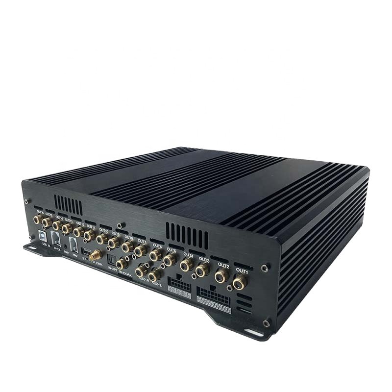 800W 14 Channel 16 DSP System Car Amplifier Audio Bass Class AB Car Power Amp Subwoofer