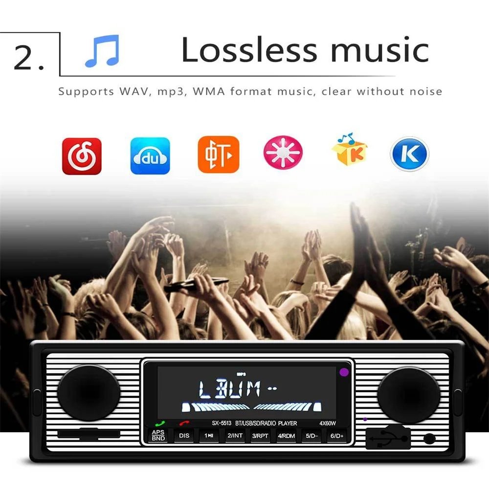 Car Radio Stereo Blue Tooth USB FM AUX Receiver 12V Autoradio Remote Control Car MP3 Player