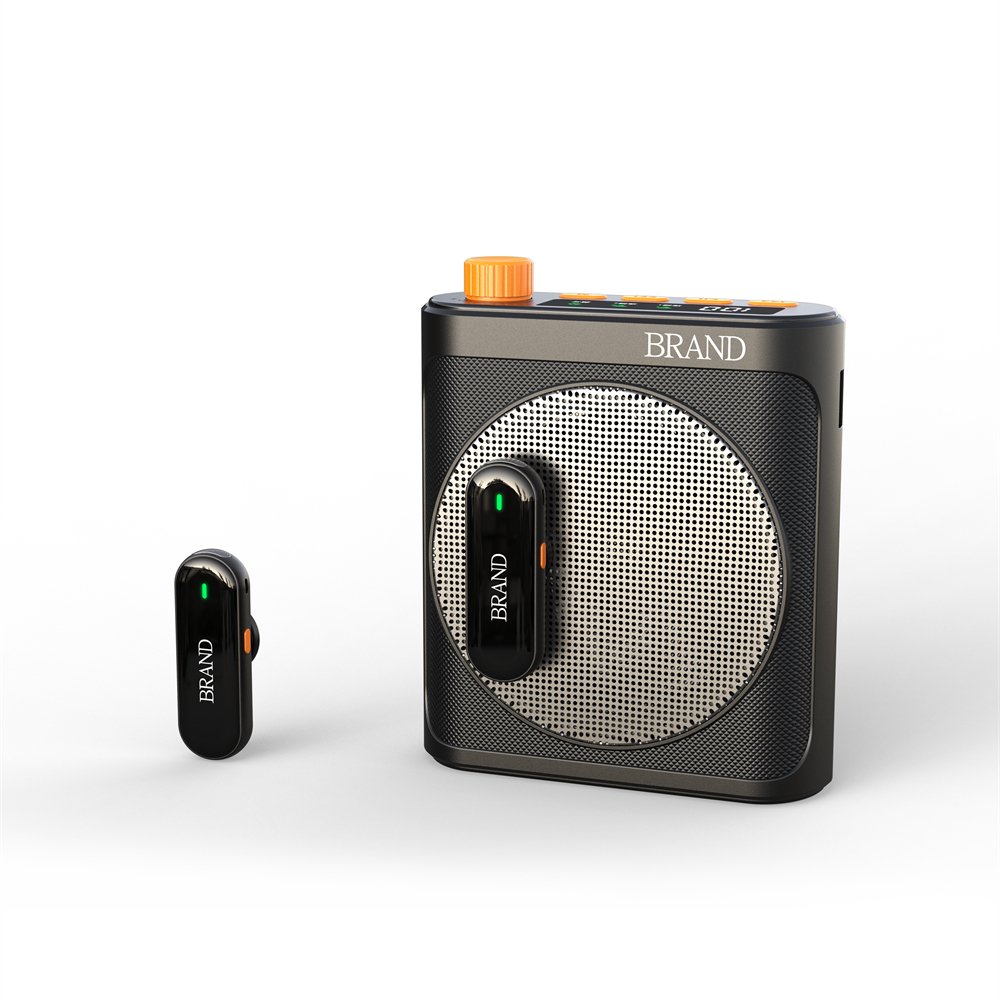 High Quality Mini Wireless portable megaphone speaker with double clip-on Lavalier microphone for Teacher, Tour guide