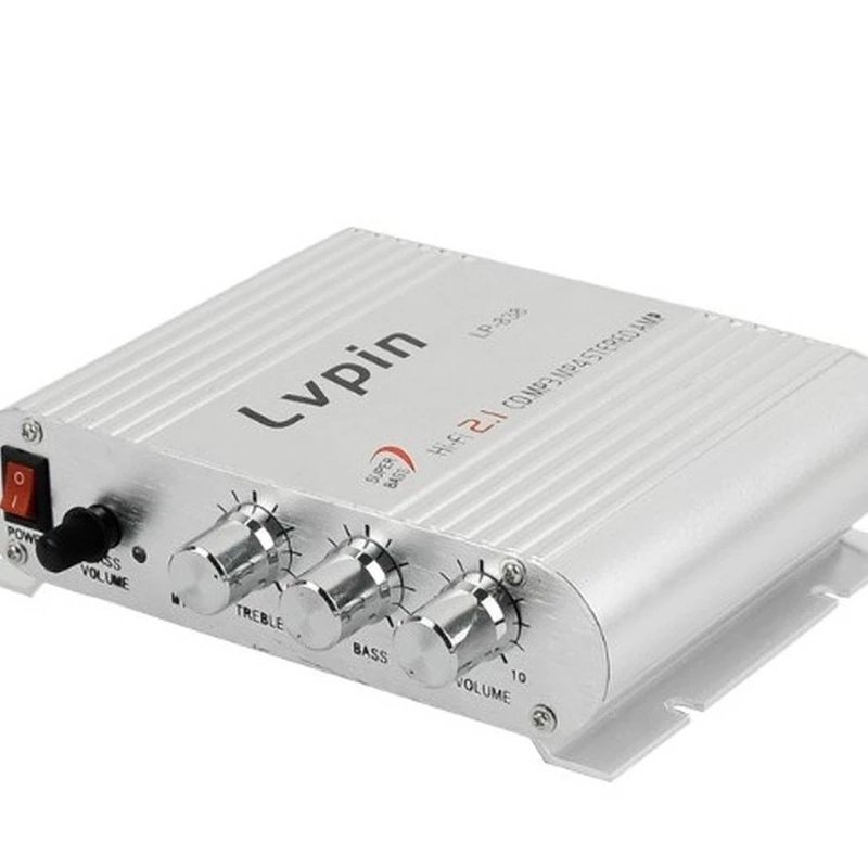 Lepy LP-838 Power Car Amplifier Hi-Fi 2.1 MP3 Radio Audio Stereo Bass Speaker Booster Player for Motorbike Home No Power Plug