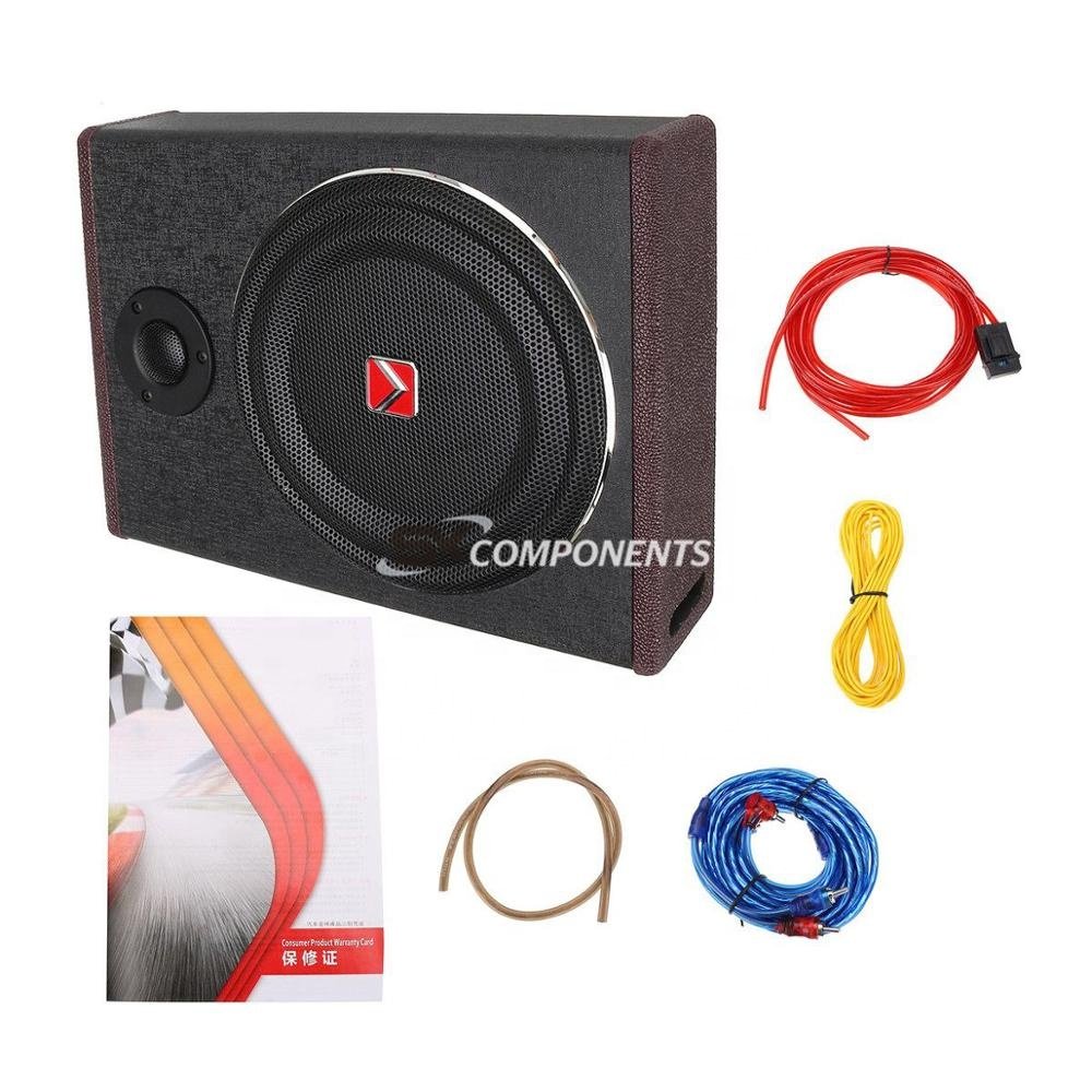 8 Inch 600W Car Subwoofers Speaker Active Subwoofer Car Under Seat Slim Sub Woofer AMP Super Bass Car Amplifier 8 inch subwoofer