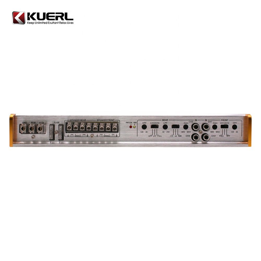 Factory Car Audio System Car Amplifier 12V 4 Channel Class AB Audio Car Amplifier