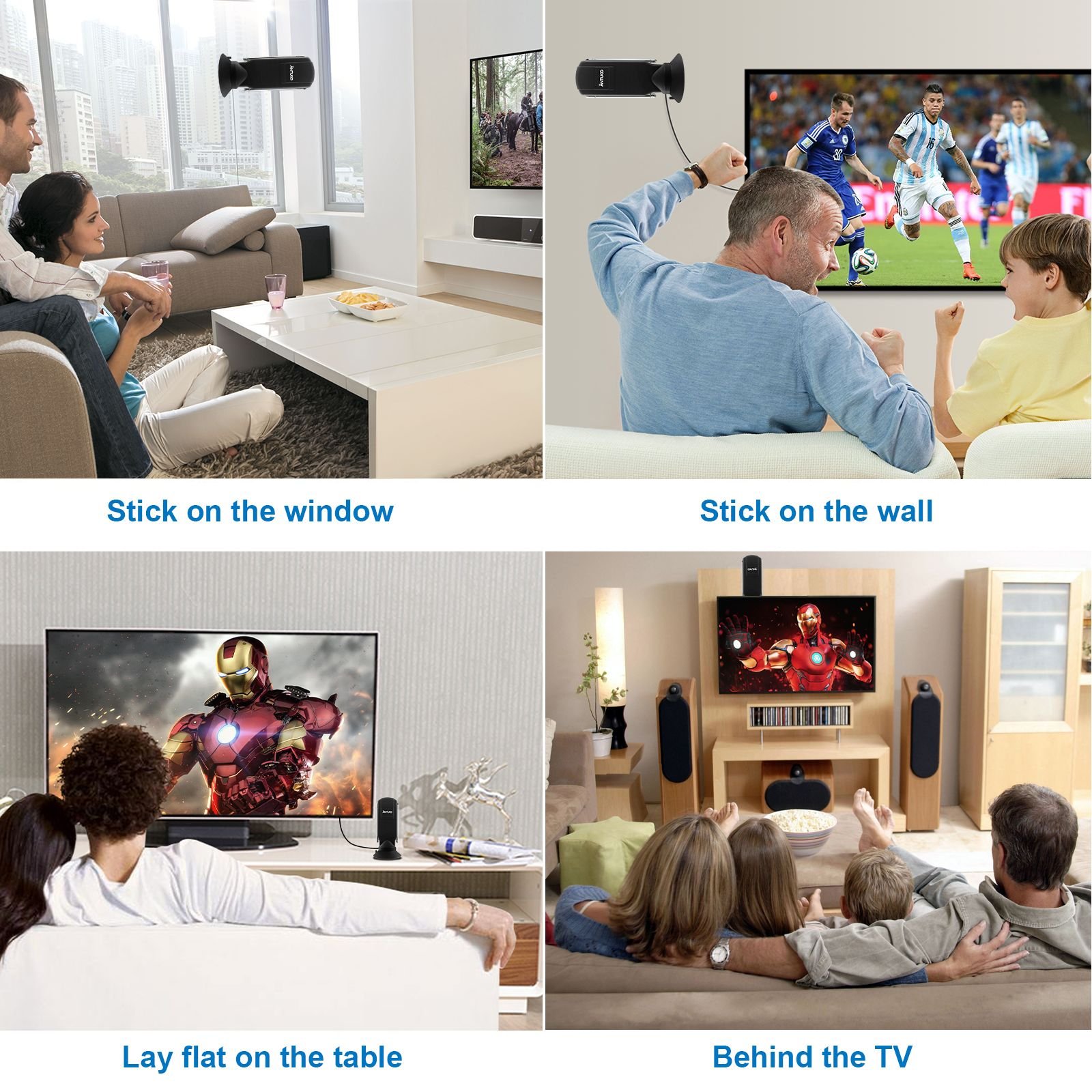 New Trend Antuko Digital Tv Indoor Antenna Tv Digital Indoor Dvb-T Antenna for Reception of High-Definition Television Signals