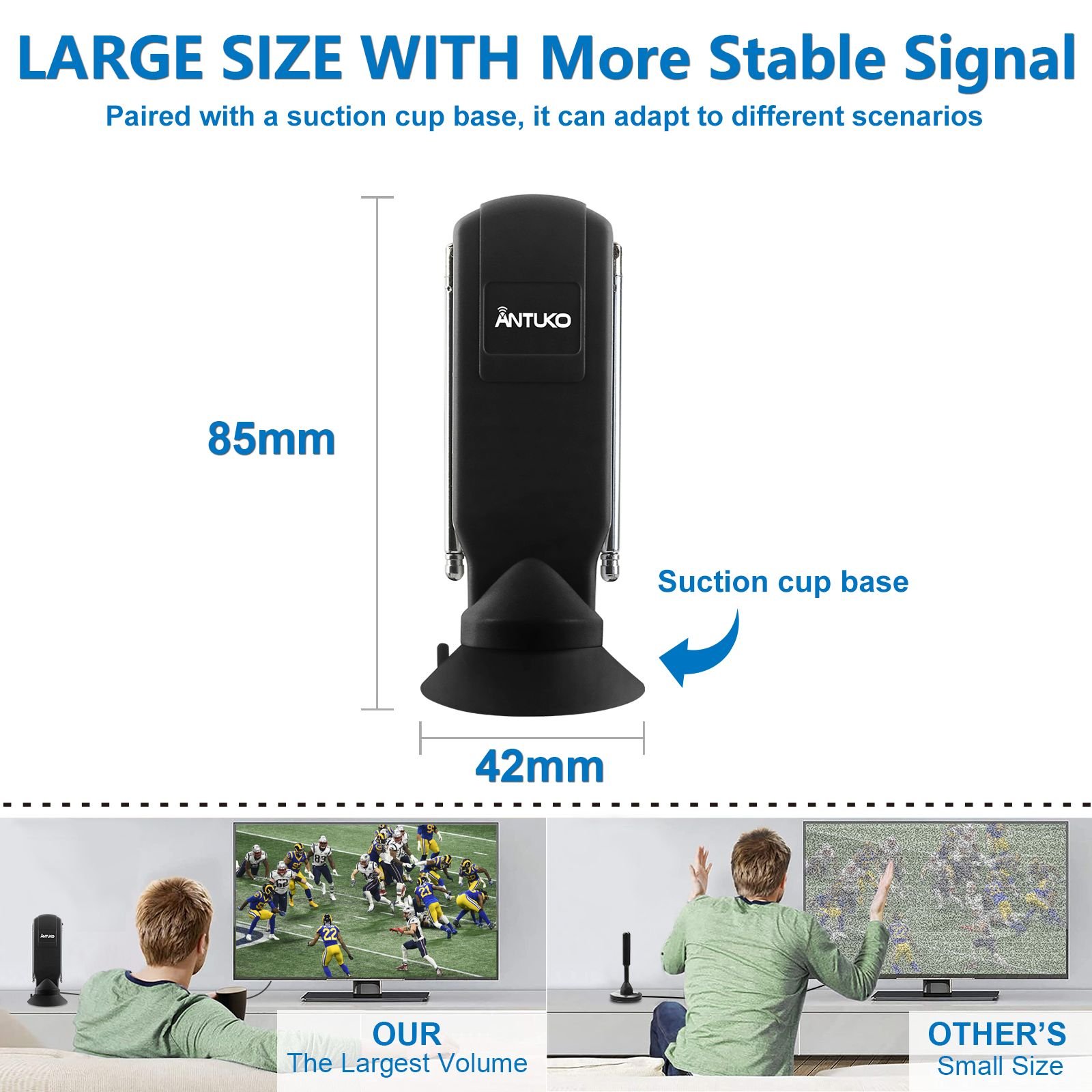 New Trend Antuko Digital Tv Indoor Antenna Tv Digital Indoor Dvb-T Antenna for Reception of High-Definition Television Signals