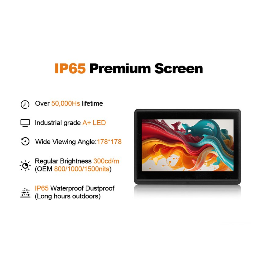 Sun Readable Open Frame Marine Boat Center Console Flat Display Ip65 Outdoor Lcd Industrial Touch Screen Monitor
