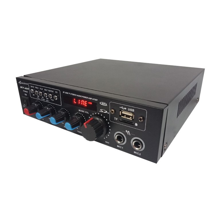 12V/24V Black Car Amplifier 4 Channel Car Amplifier Monoblock Class d