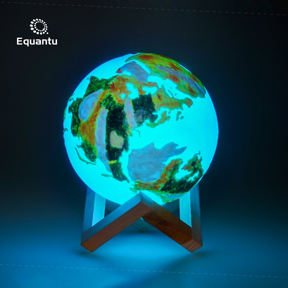 Muslim islamic kids gift earth moon lamp quran reader speaker player APP control touch lamp led light quran player