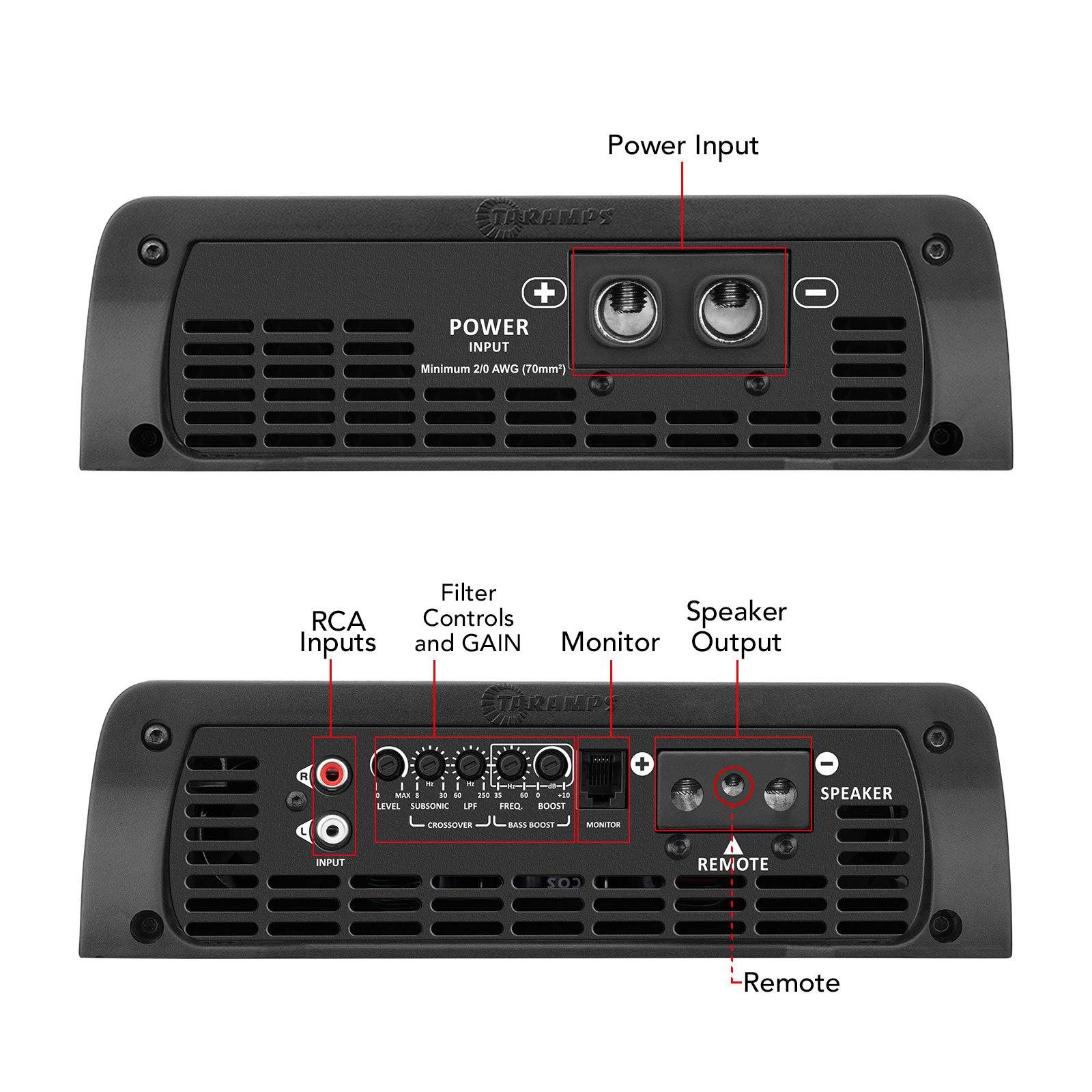 Taramps Bass 5k 5000 Watts RMS Car Audio Amplifier 1 Ohm Mono Class D 1 Channel Bass Boost, Monoblock, Power, RCA, High Quality
