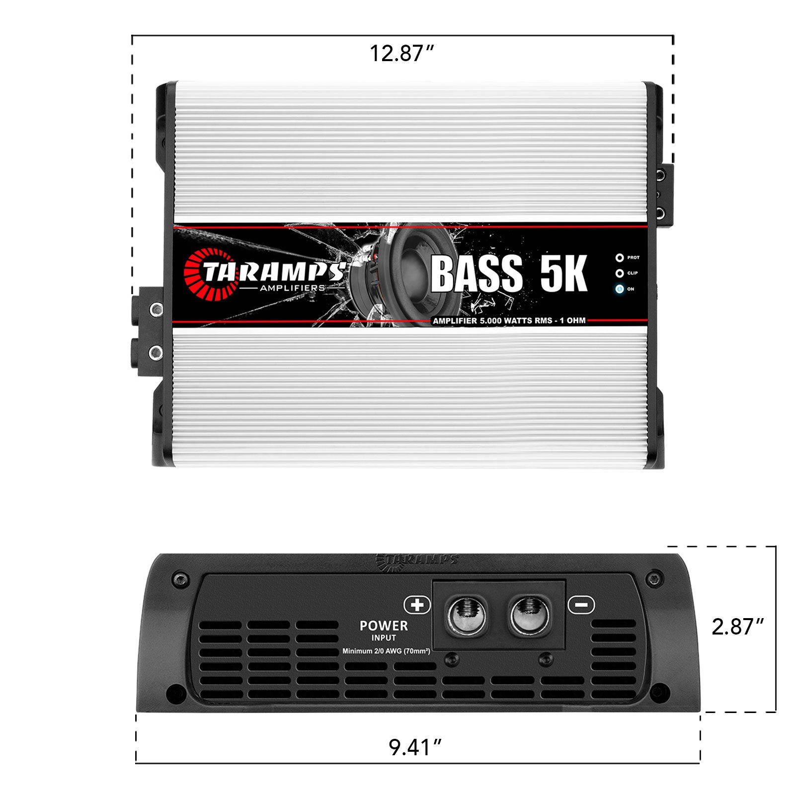 Taramps Bass 5k 5000 Watts RMS Car Audio Amplifier 1 Ohm Mono Class D 1 Channel Bass Boost, Monoblock, Power, RCA, High Quality