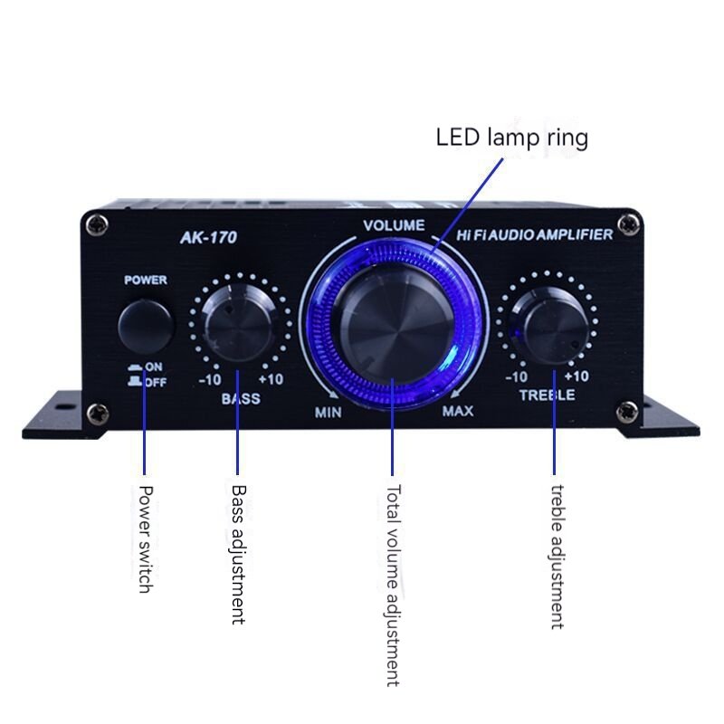 AK170 Mini Amplifier 12V Amplifier dual channel amplifier