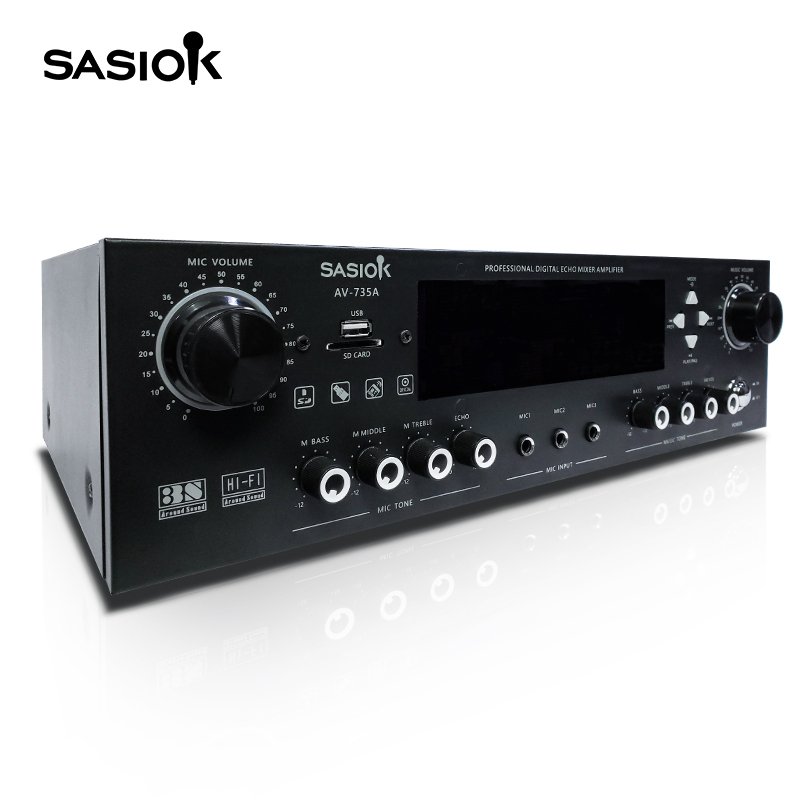AV-735A 6(5.1) Channels Home Theatre System Power Amplifier Mixer Hifi Stereo Audio Manufacture Professional Amplifier