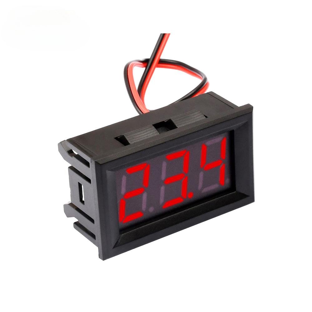 0.56Inch 2 Lines LED Digital Voltmeter Detector DC 4.5-30V Voltage Capacity Monitor Volt Panel Tester Meter for Motorcycle Car