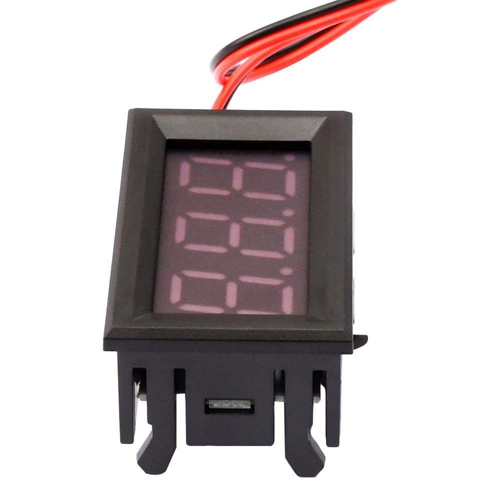 0.56Inch 2 Lines LED Digital Voltmeter Detector DC 4.5-30V Voltage Capacity Monitor Volt Panel Tester Meter for Motorcycle Car