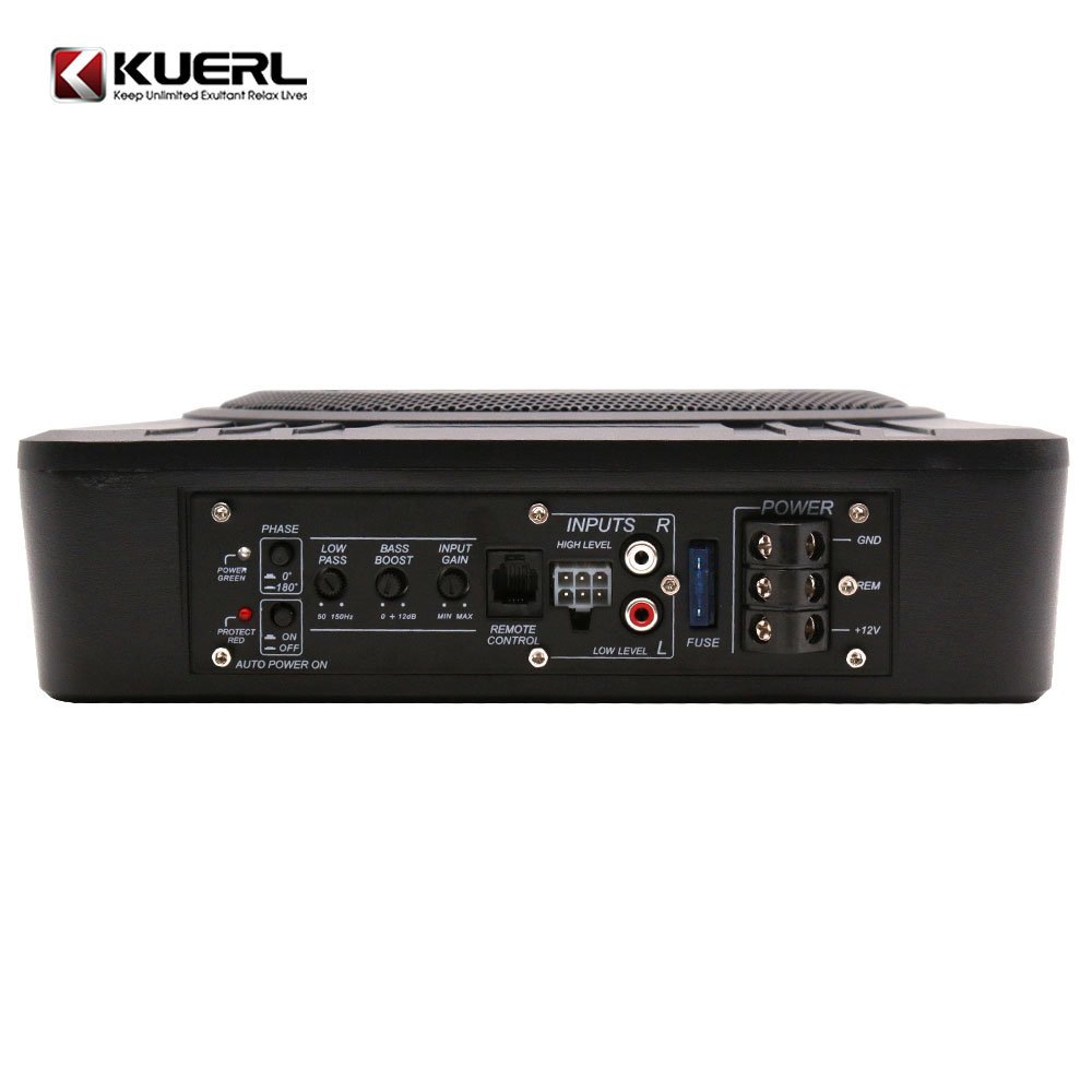 New Model 10 Inch 600W Auto Under Seat Thin Active Subwoofer Slim Amplifier Subwoofer for Car