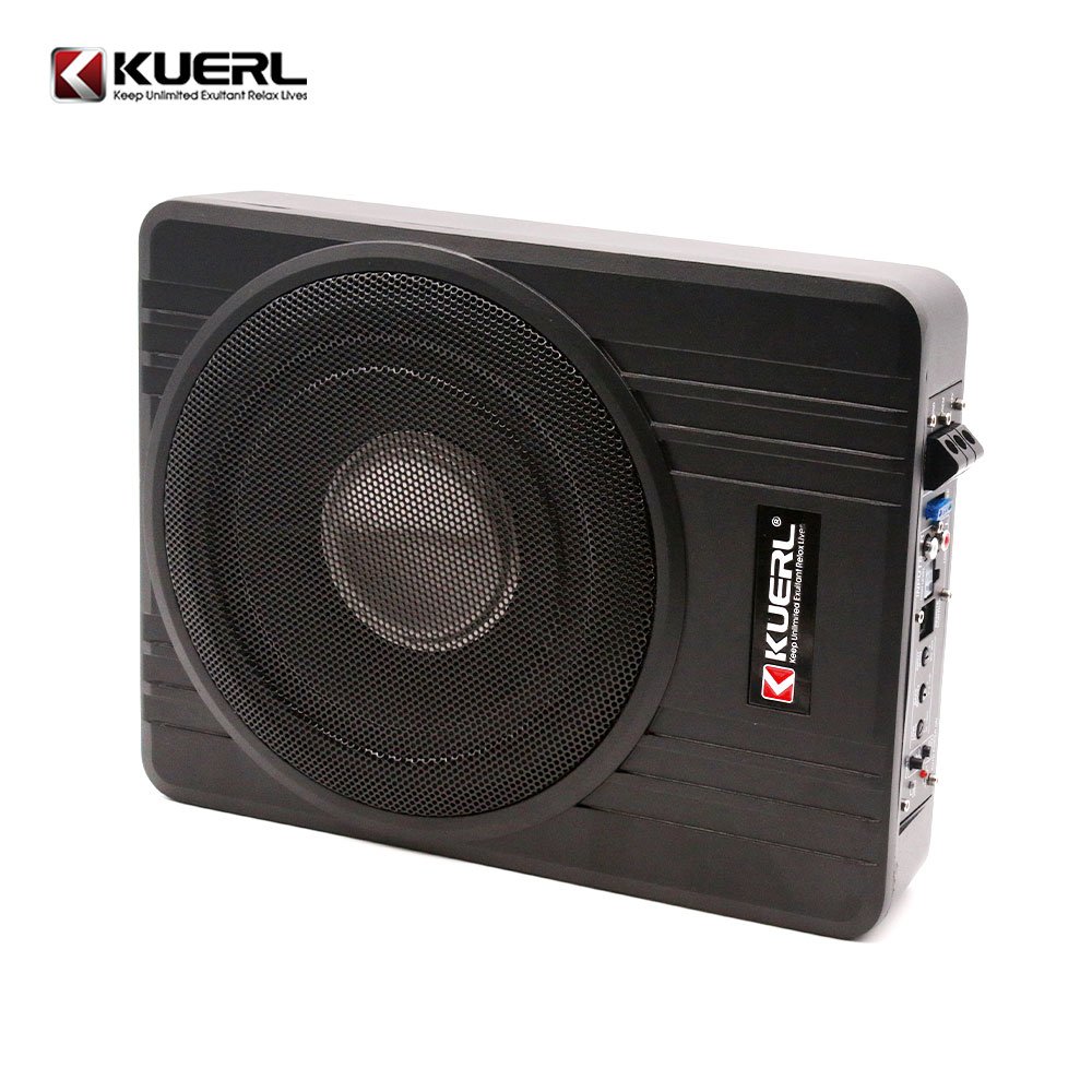 New Model 10 Inch 600W Auto Under Seat Thin Active Subwoofer Slim Amplifier Subwoofer for Car