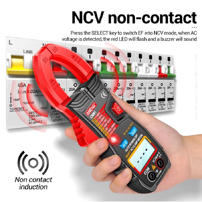 CM80/CM81 Digital Clamp Meter Ammeter Voltage Car Amp Hz Capacitance NCV Ohm Test Multimeter Digital Profesional Tester