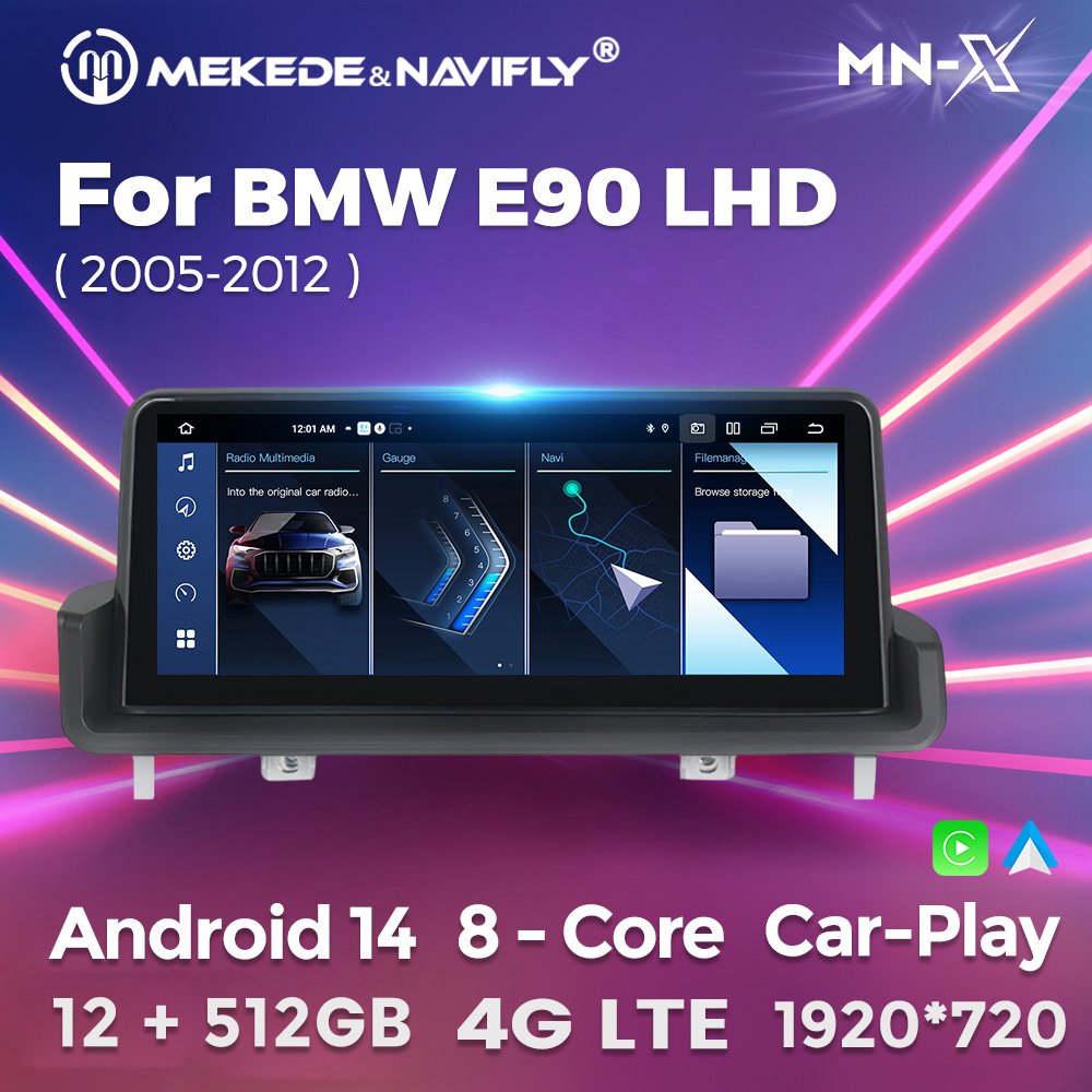 MEKEDE Newest Android Car Auto Radio for BMW E90 Without Screen 2005-2012 Double Din Car Stereo with Bt Dsp GPS Obd