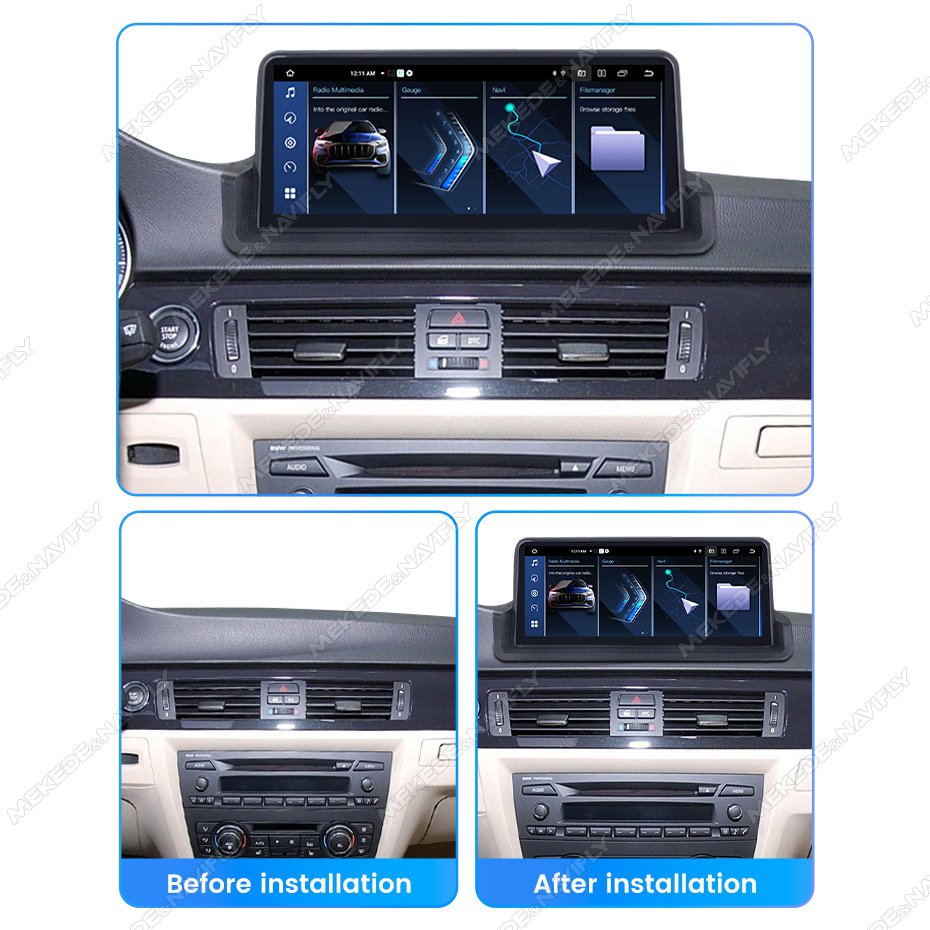 MEKEDE Newest Android Car Auto Radio for BMW E90 Without Screen 2005-2012 Double Din Car Stereo with Bt Dsp GPS Obd
