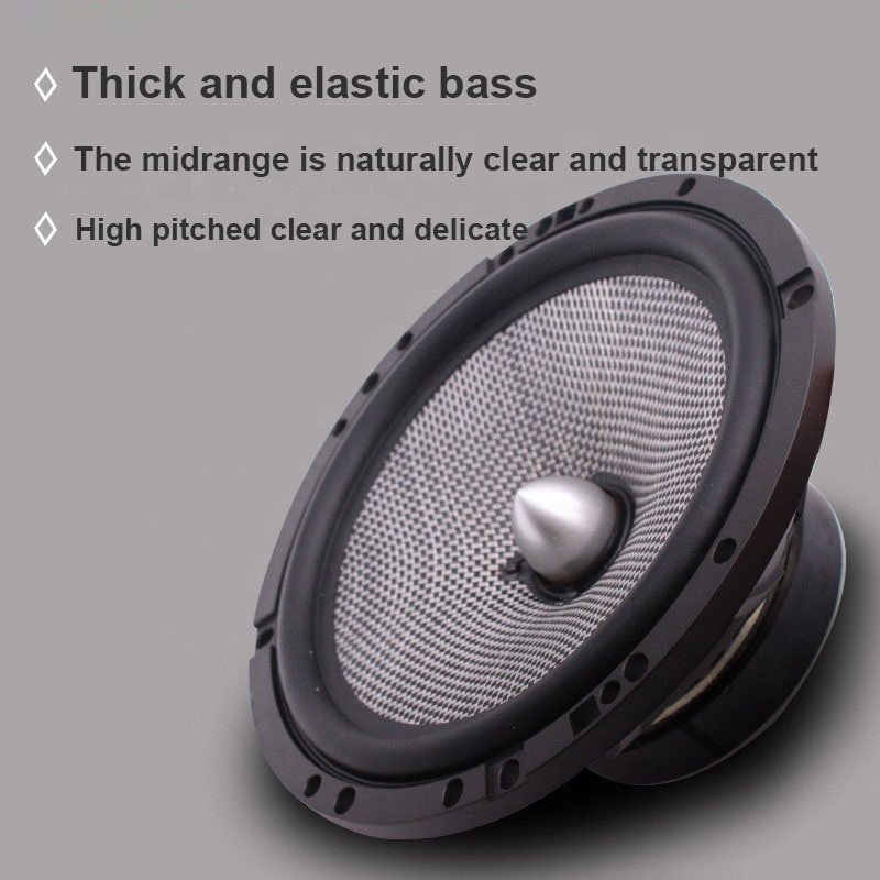 6.5 Inch 3 Way Car Front Door Speakers Audio Component Full Range Tweeter Woofer Speaker