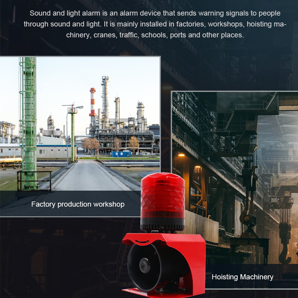Industrial Sound Light Security Siren Horn Alarm Warning Light for Terminal Vessel Alarm