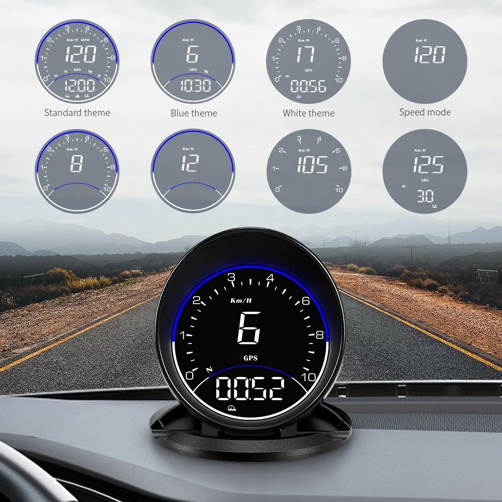 Factory HUD 4 Inches LED Large Screen GPS Gauge G6 Speedometer Diagnostic USB Head up Display Car Speed Gps Hud