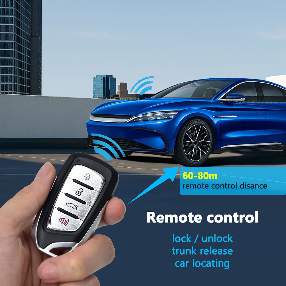Universal 12V Car Remote Central Door Locking Kit Waterproof Controller Keyless Entry Alarm System for Car