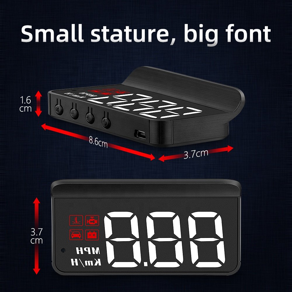 WiiYii Factory Direct M3 OBD2 Mirror Speedometer LED Head Display Car Truck Features Speed Water Temp Display Direct OBD