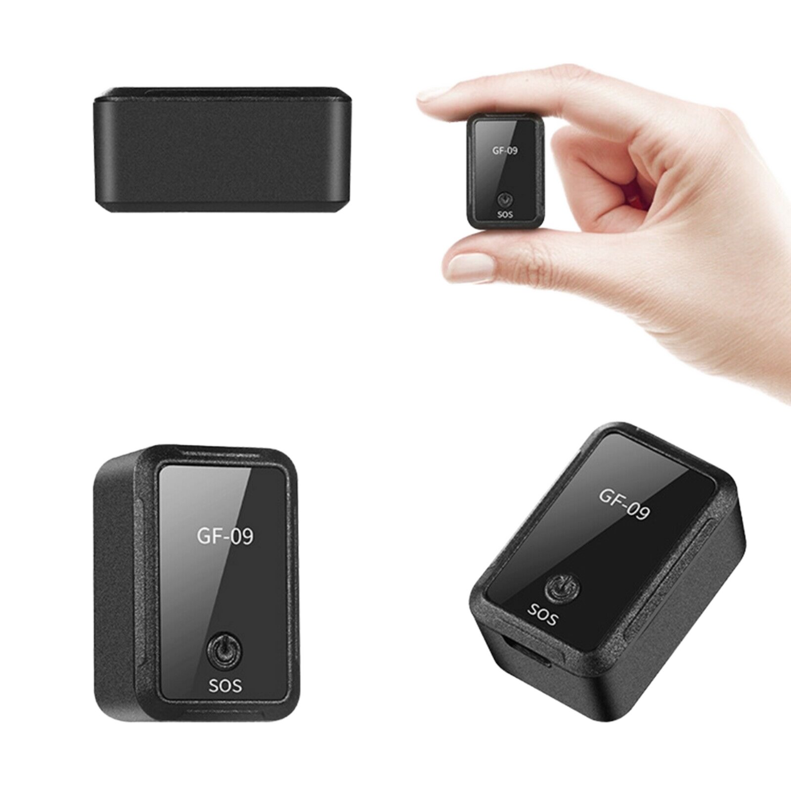 GF09 Mini Real-Time GPS Tracker Magnetic Device SOS Function Android App for Kids Car Pet 2G Network WiFi Positioning PC SD Card