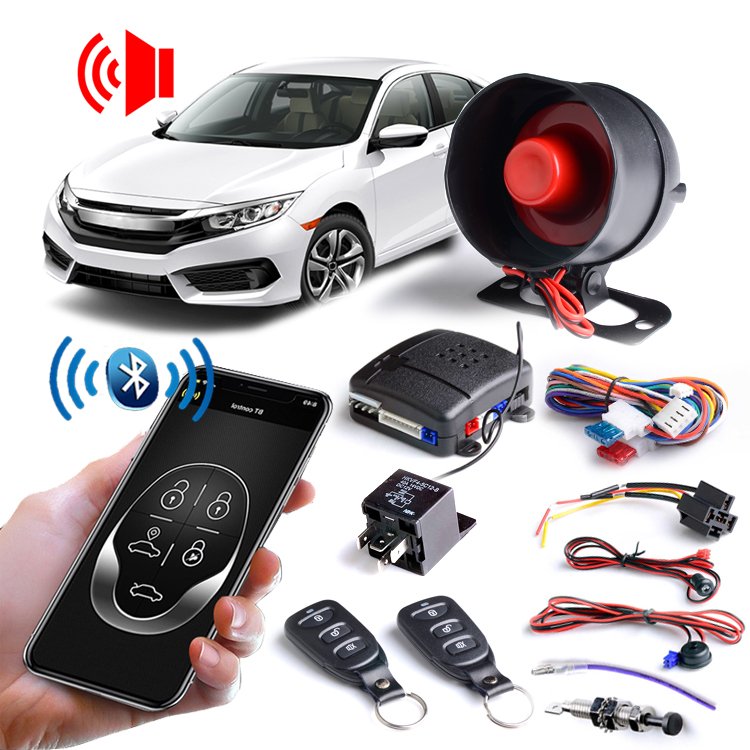 Phone APP Remote Control Car Alarm System Universal DC 12V Car Alarm System With Remote Control