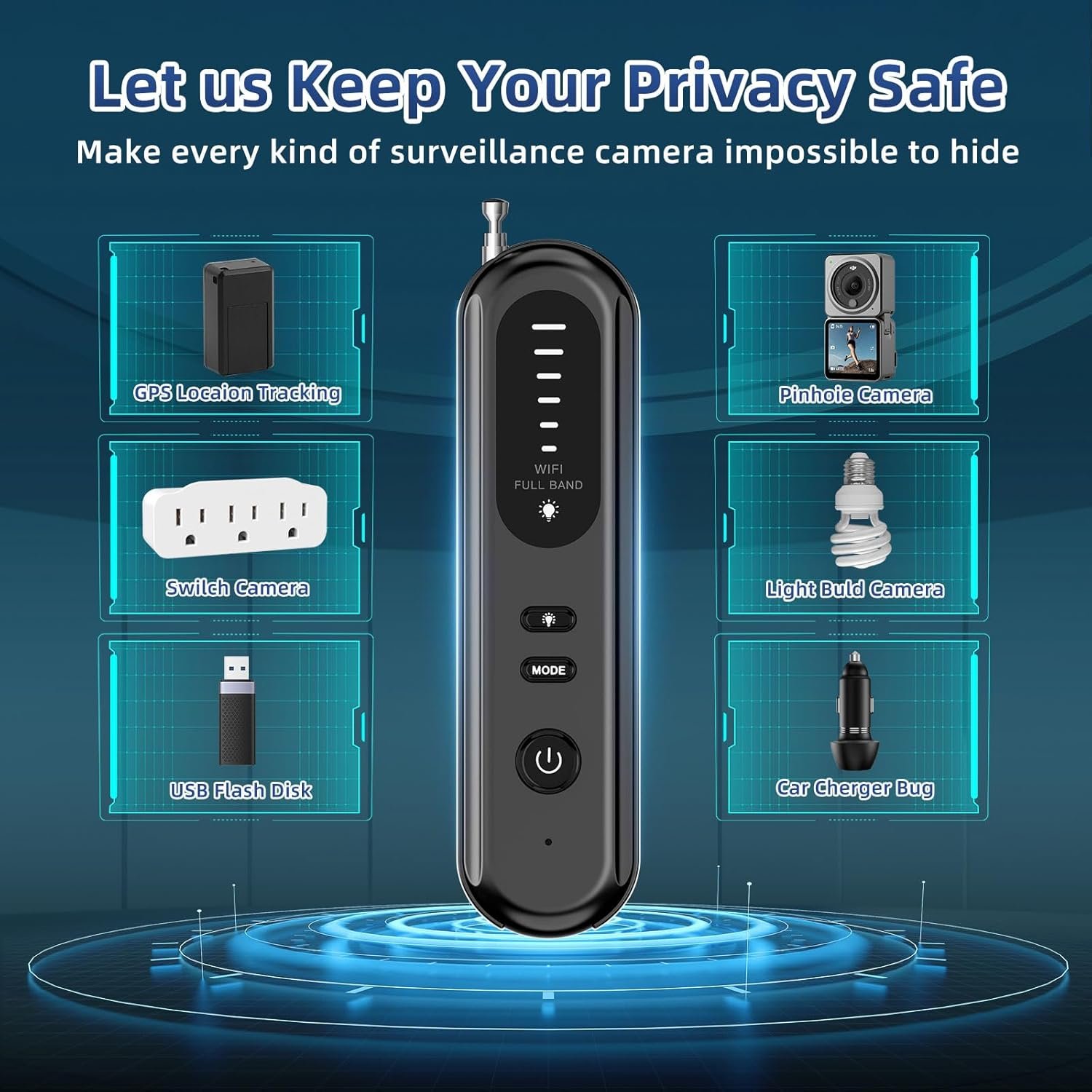 Anti-Spy Wireless T01 Hidden Finder Camera Detector Portable Car GPS Signal Tracker Hotel Alarm Device Camera Finder