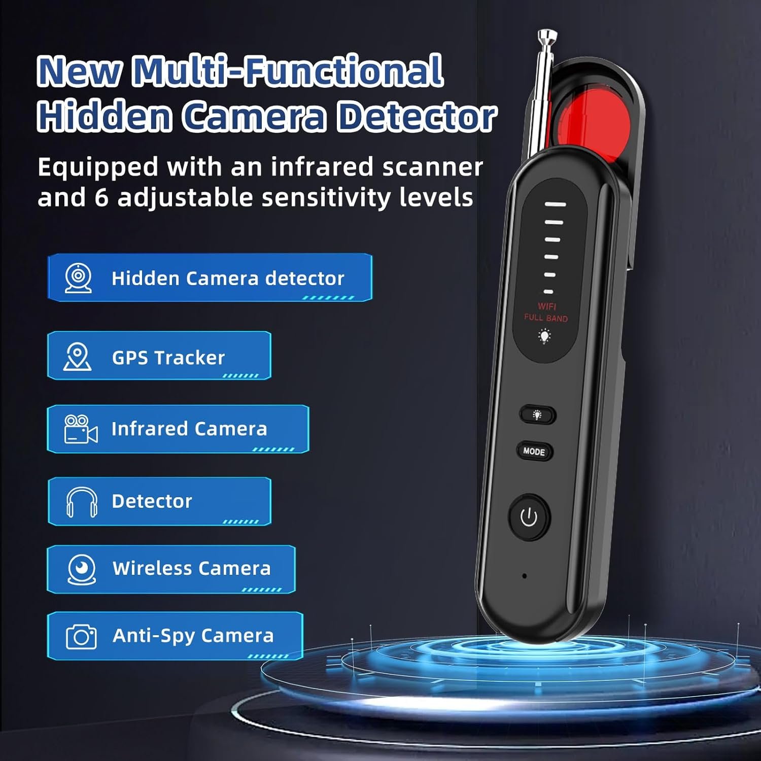 Anti-Spy Wireless T01 Hidden Finder Camera Detector Portable Car GPS Signal Tracker Hotel Alarm Device Camera Finder