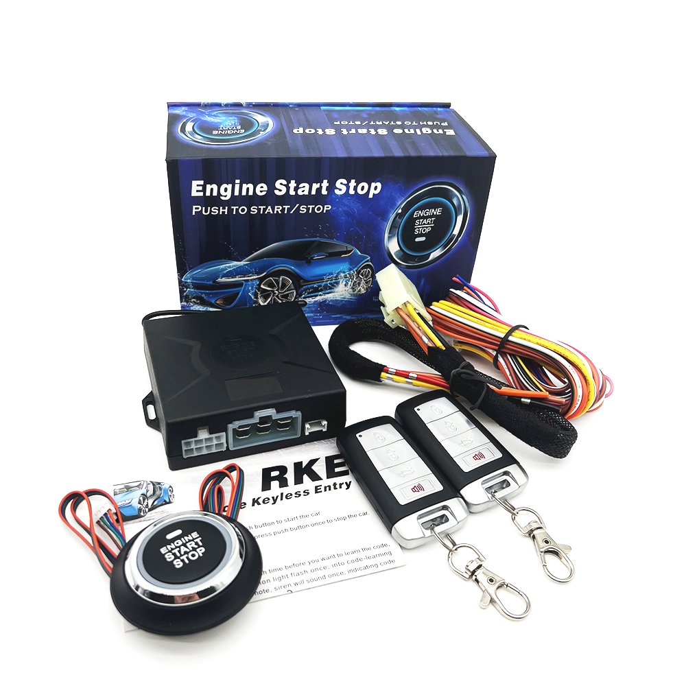 RKE Push Button Start Stop Engine Kit With Remote Engine Start Keyless Entry Car Alarm System for Toyota