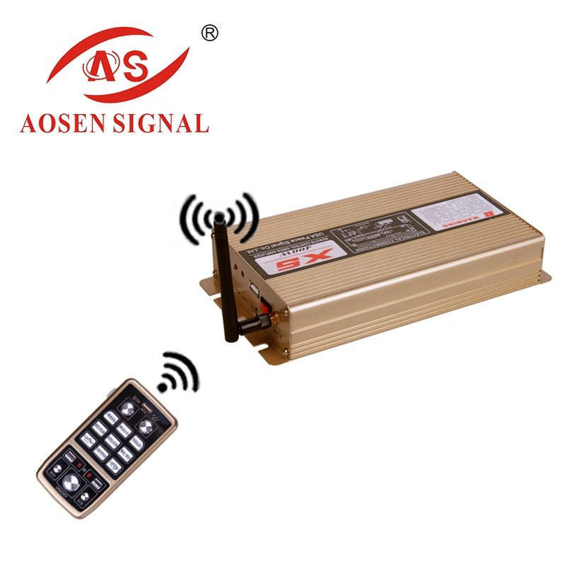 X5 Warning Emergency Alarm Fire Wireless Siren Horn PA Speaker With 2 Unit Ultra Slim Speakers