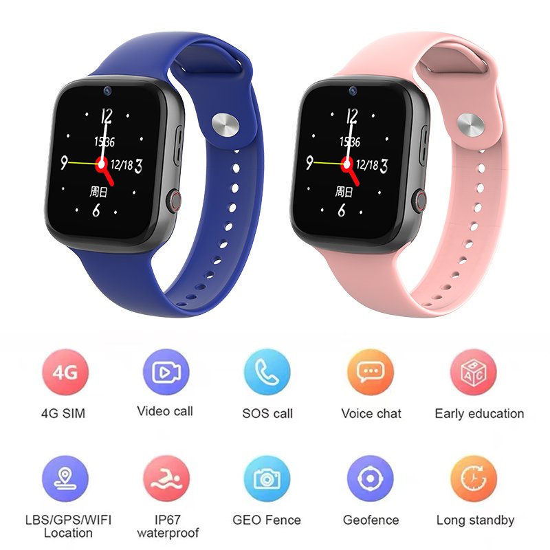 4G Smart Watch for Kids C90 Electronics With SIM Card Camera GPS Watch With 1.69 Screen SOS Emergency Call for Boys and Girls