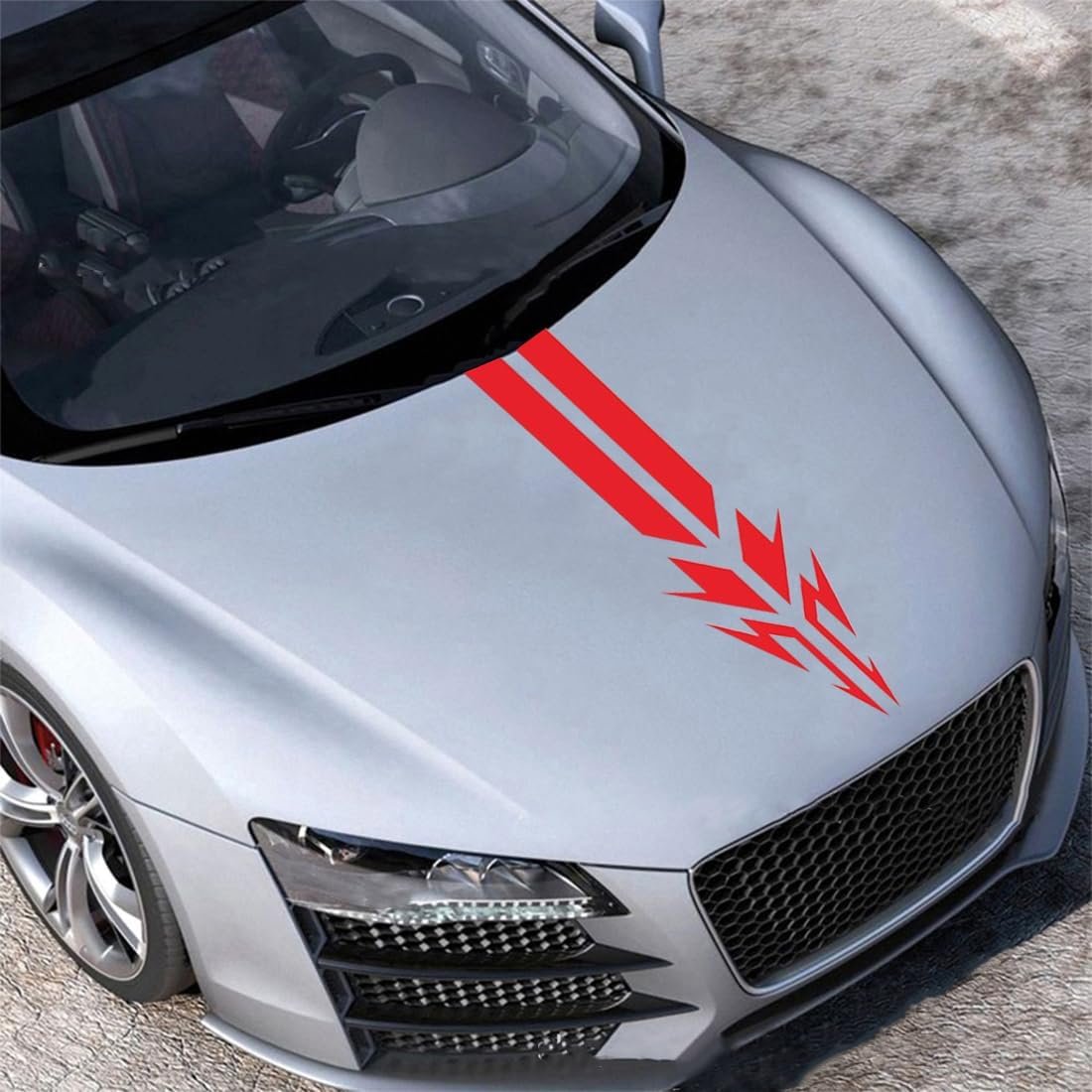 Car Hood Stripe Sticker Racing Body Stripes Stickers Vinyl Modified Stripe Decal for Car Hood Roof Bumper