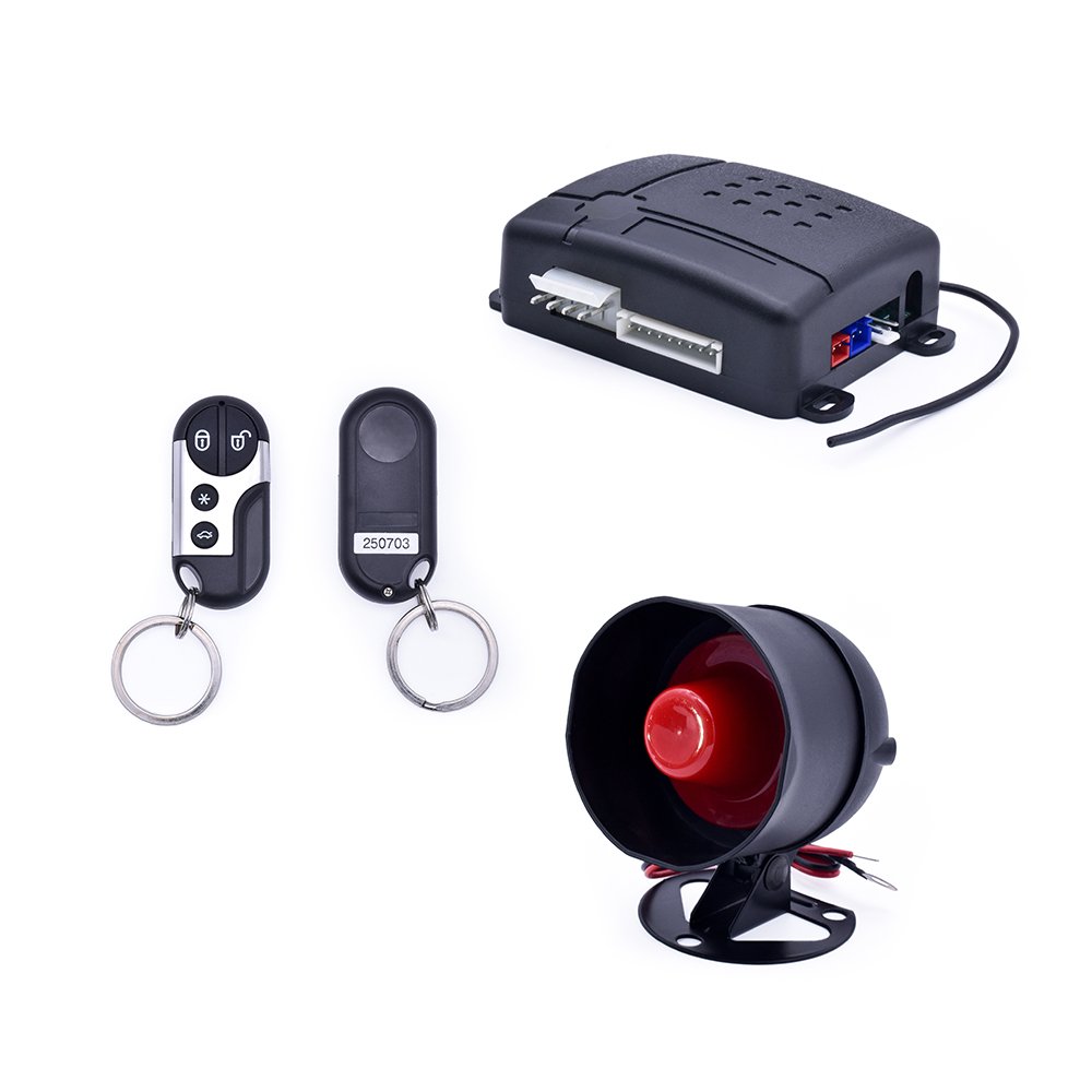 Universal Keyless Entry Wireless Relay Car Alarm System One Way Auto Guard with Shock Sensor Anti-Theft Safety Guard
