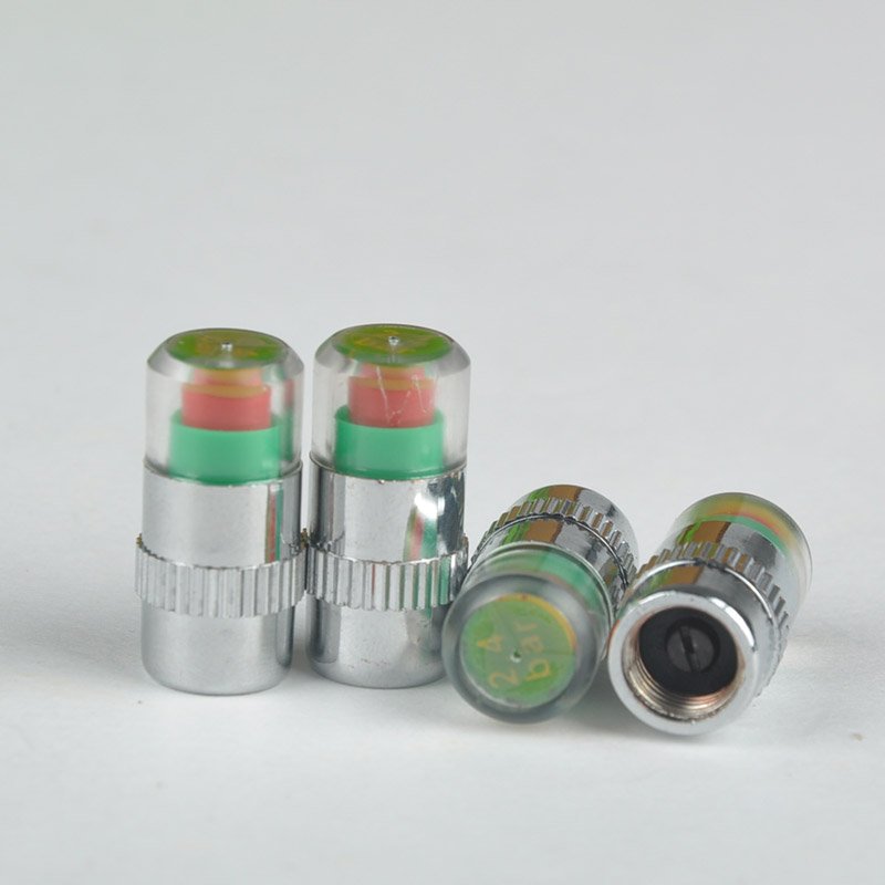 2.4bar Car Tire Air Alert Pressure Cap Valve Gauge Monitoring Warming Alarm Tire Cap Indicator