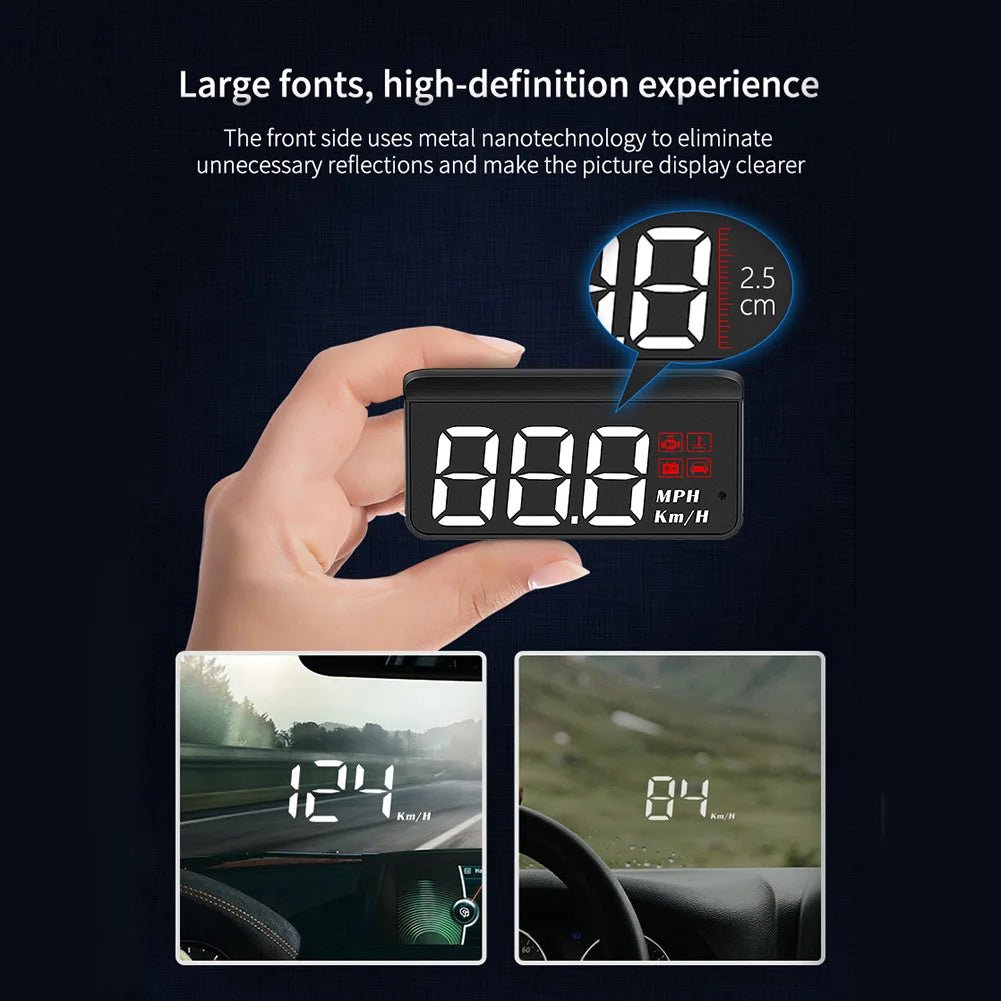 GPS Projector Touch Screen Car Hud OBD Head up Display Vehicle Speed Time Compass Level On-Board Display Car Alarm