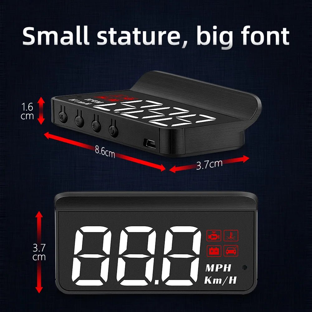 GPS Projector Touch Screen Car Hud OBD Head up Display Vehicle Speed Time Compass Level On-Board Display Car Alarm