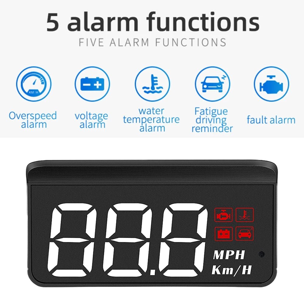 GPS Projector Touch Screen Car Hud OBD Head up Display Vehicle Speed Time Compass Level On-Board Display Car Alarm