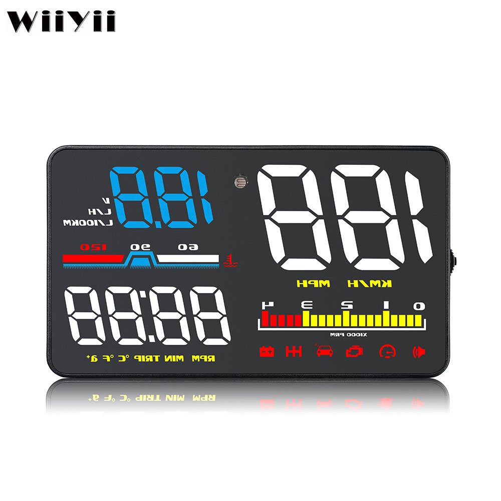 Hot Selling 5 Inch OBD2 Car Accessories HUD D5000 Car Multi-Function Head up Display Digital Speedometer With Alarm Function