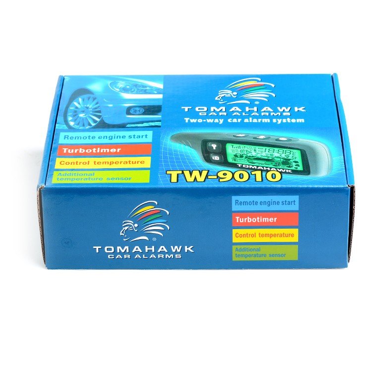 Tomahawk TW-9010 Two-zone Shock Sensor Programmable Anti Hijack Anti Theft Engine Remote Start Two Way Car Alarm