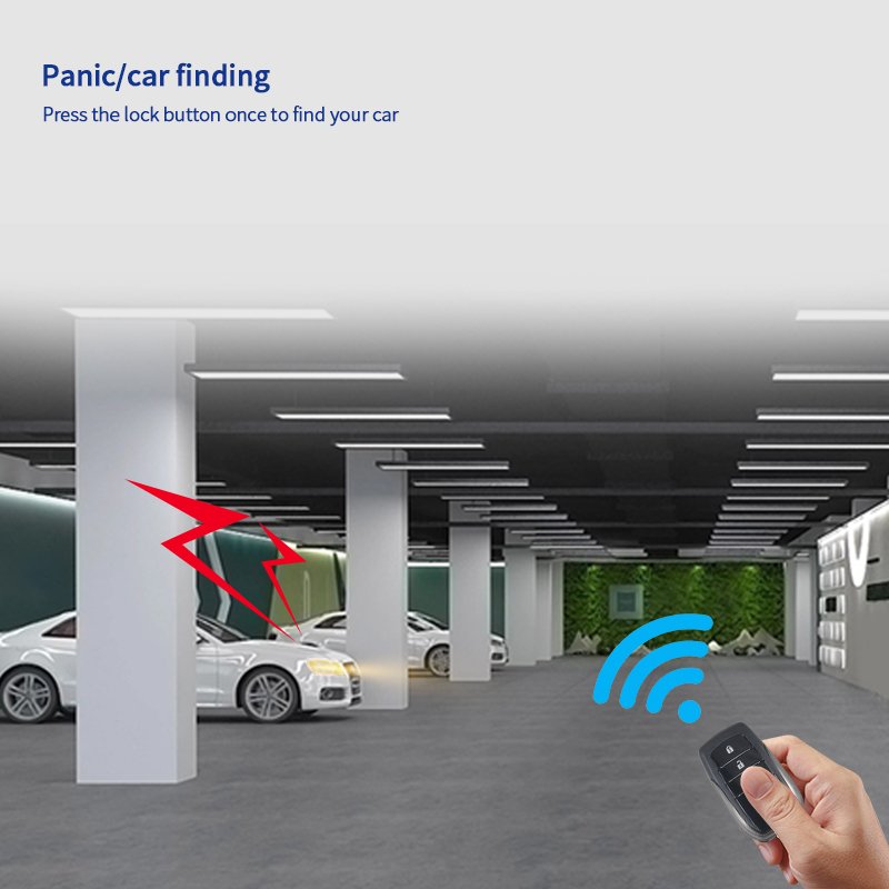 EASYGUARD Universal Car Alarm System EC002-T2-NFC with Passive Keyless Entry & NFC Lock Unlock