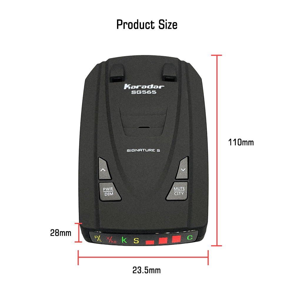 Radar Speed Detector Extended Range Car Radar Detector Real Time Voice Alerts Laser Alarm Detector for Vehicle