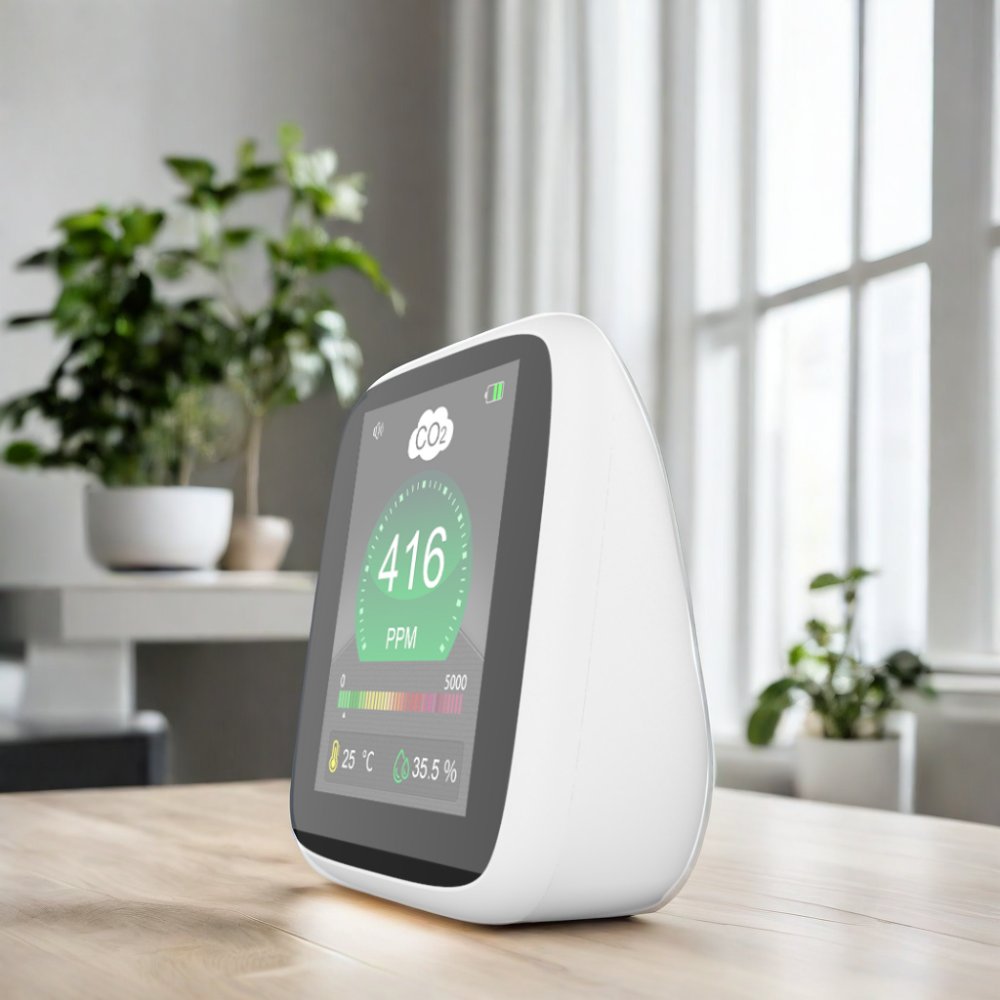 Portable CO2 Detector and Meter Mini-Sized and Compact with Alarm Function for Gas Analyzers