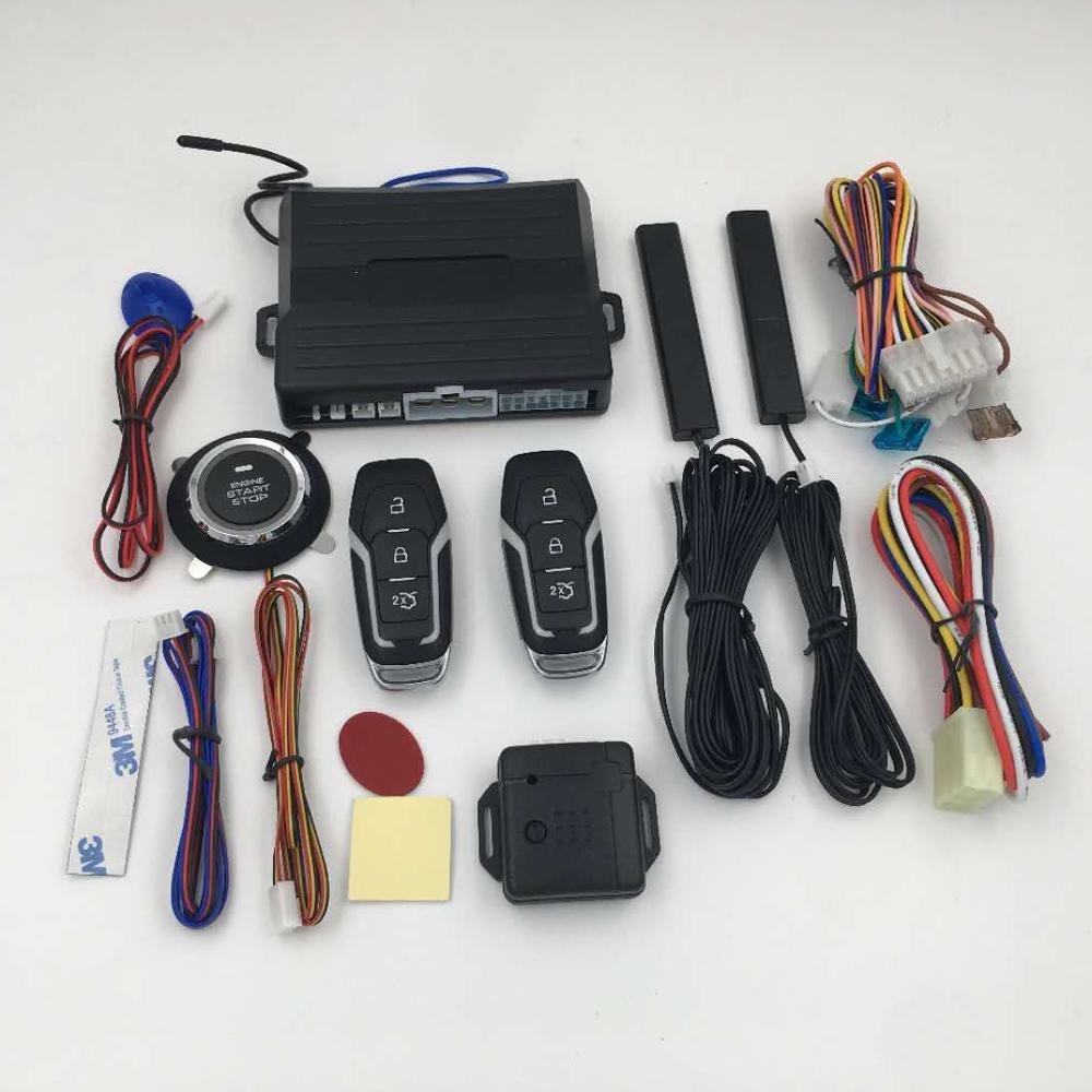 Wholesale Auto Passive Keyless Entry PKE Alarm System With Push Button Start Stop 12V in South American Market